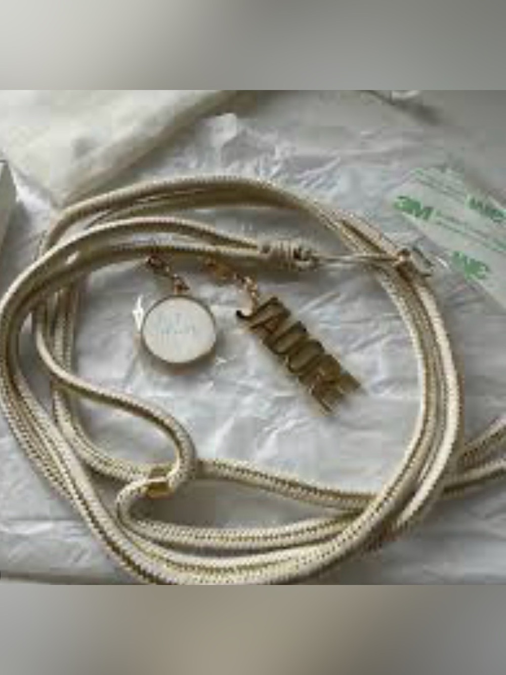 NWT DIOR PHONE STRAP WITH CHARMS